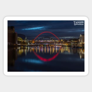 Newcastle Gateshead Quayside at night tynesidephotos Sticker